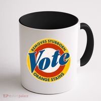 Funny VOTE Removes Stubborn Orange Stains Coffee Mug thumb 1
