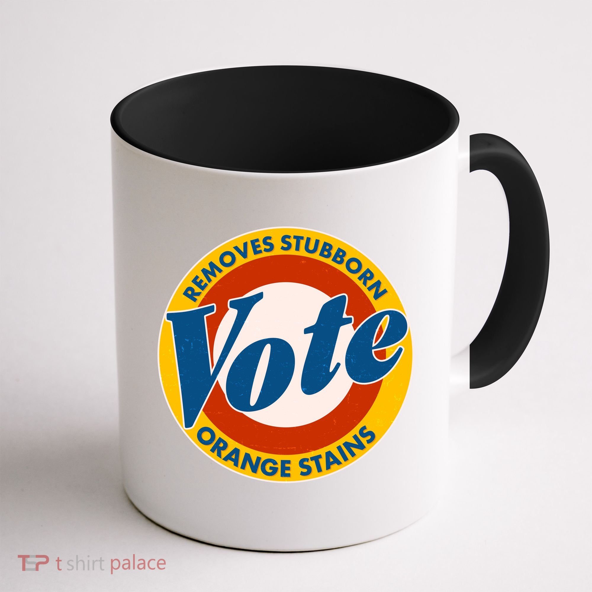 Funny VOTE Removes Stubborn Orange Stains Coffee Mug