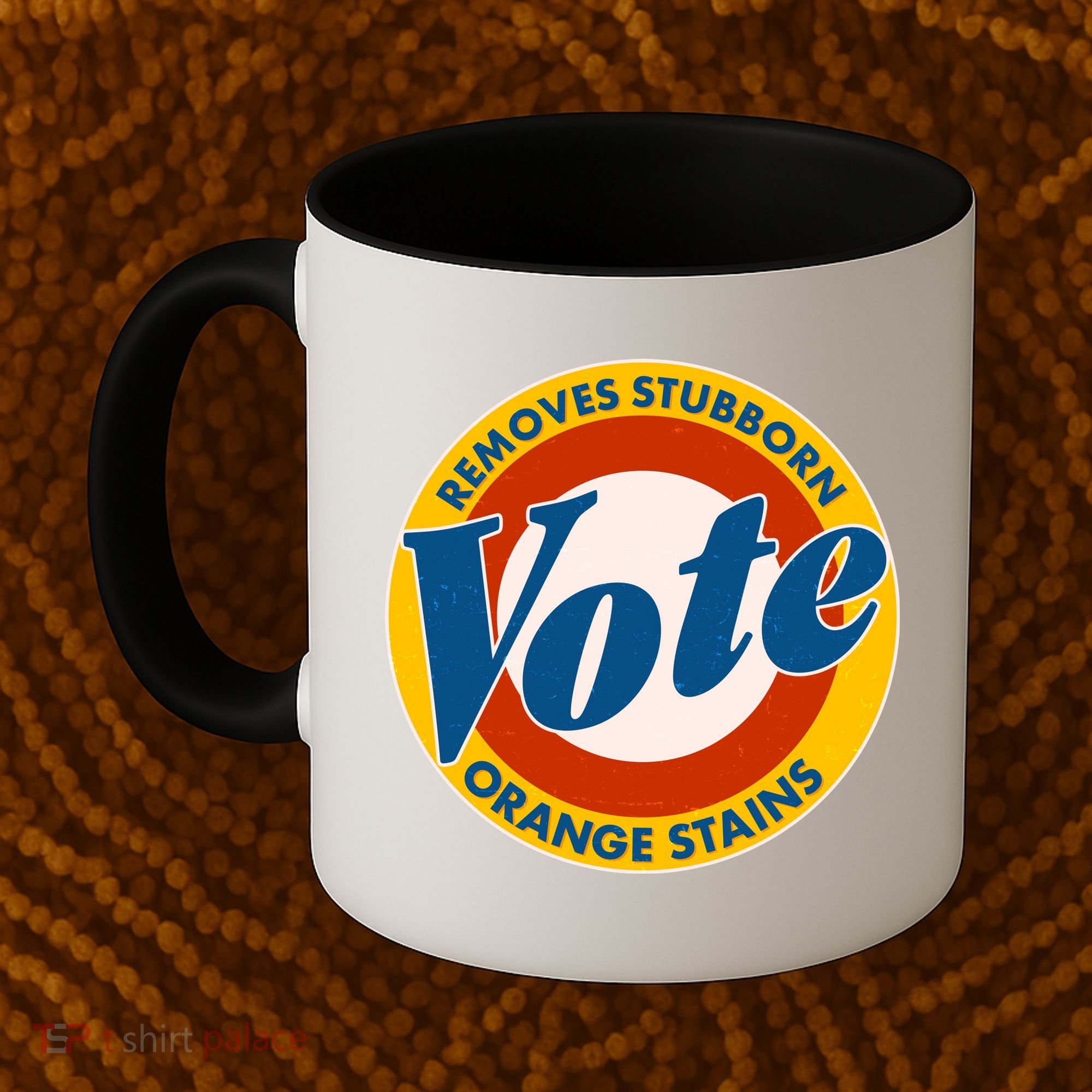Funny VOTE Removes Stubborn Orange Stains Coffee Mug