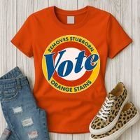 Funny VOTE Removes Stubborn Orange Stains Women's T-Shirt thumb 3