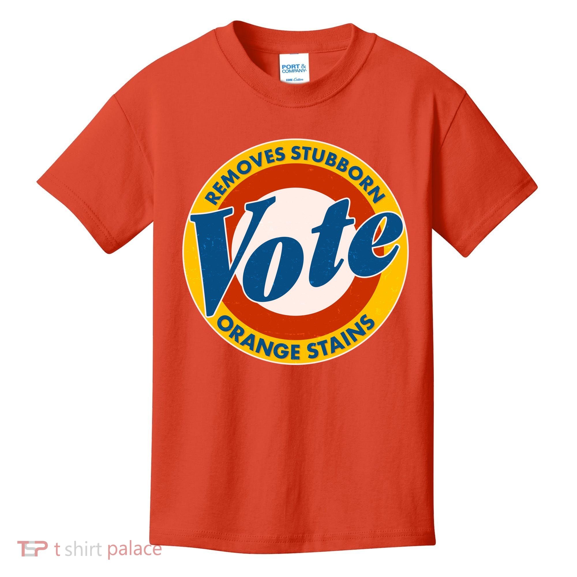 Funny VOTE Removes Stubborn Orange Stains Kids T-Shirt