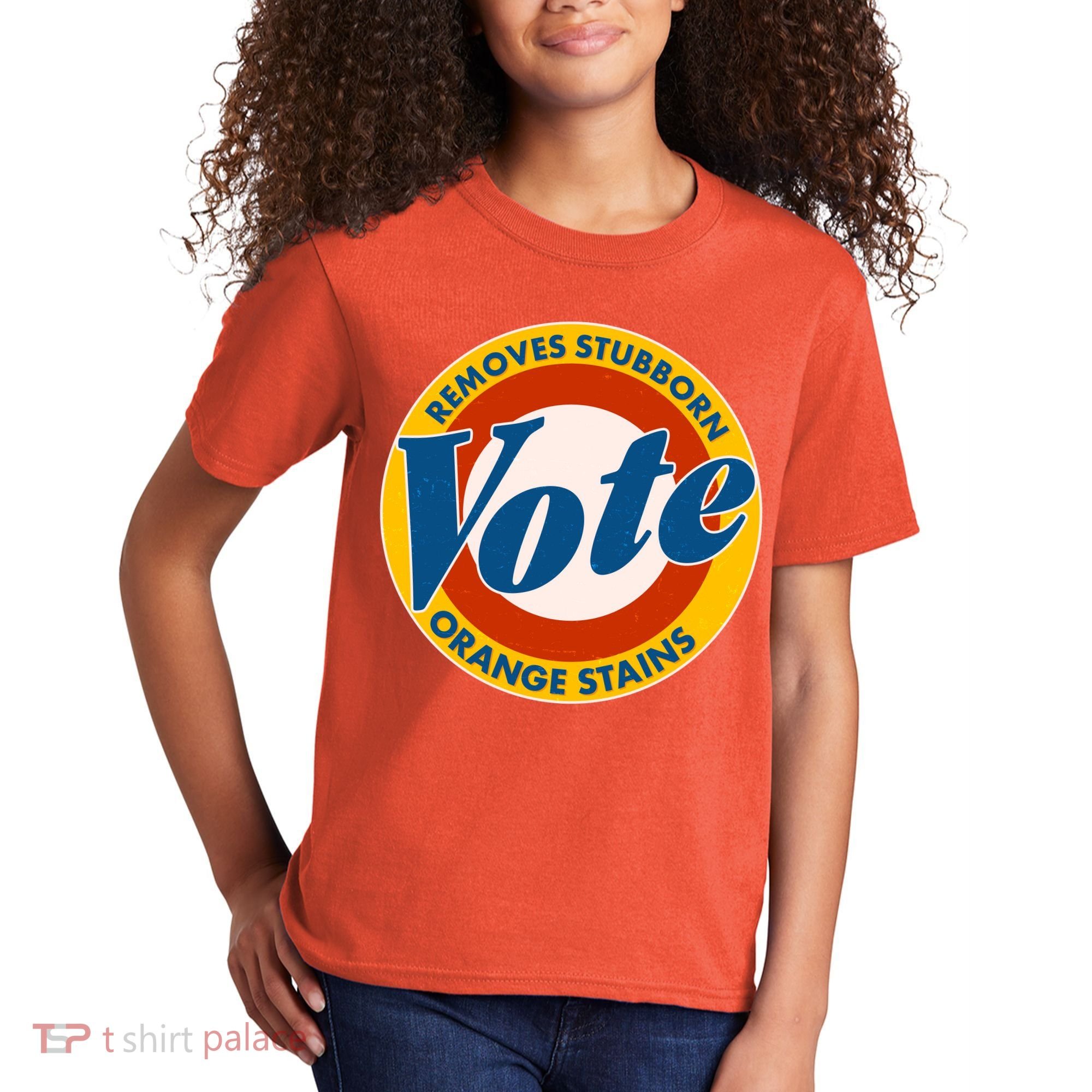 Funny VOTE Removes Stubborn Orange Stains Kids T-Shirt