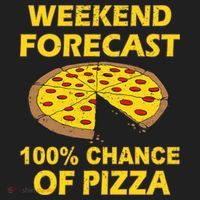 Funny Weekend Forecast 100 Percent Chance Of Pizza Beanie thumb 2
