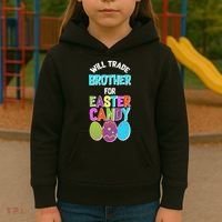 Funny Will Trade Brother For Easter Candy Kids Hoodie thumb 3