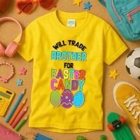 Funny Will Trade Brother For Easter Candy Kids T-Shirt thumb 3