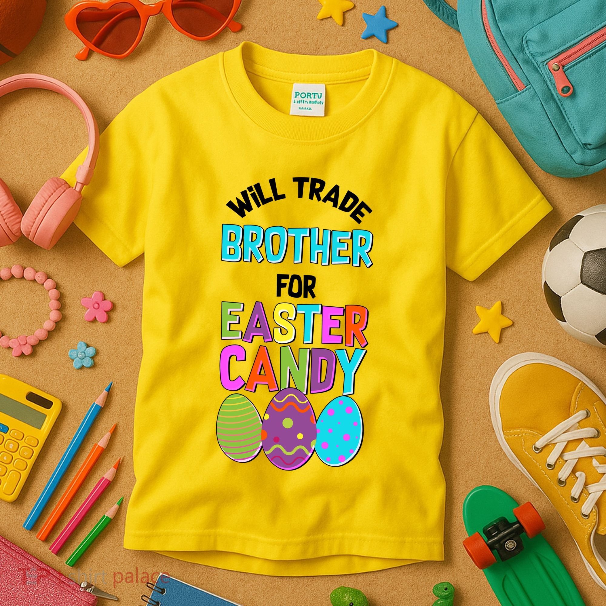 Funny Will Trade Brother For Easter Candy Kids T-Shirt