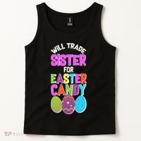 Funny Will Trade Sister For Easter Candy Tank Top thumb 2