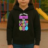 Funny Will Trade Sister For Easter Candy Kids Hoodie thumb 3