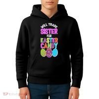 Funny Will Trade Sister For Easter Candy Kids Hoodie thumb 4