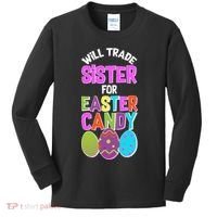 Funny Will Trade Sister For Easter Candy Kids Long Sleeve Shirt thumb 0