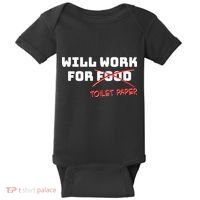 Funny Will Work For Toilet Paper Baby Bodysuit thumb 0