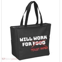 Funny Will Work For Toilet Paper Tote Bag thumb 2