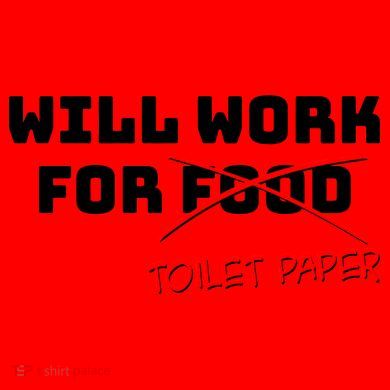 Funny Will Work For Toilet Paper Santa Hat