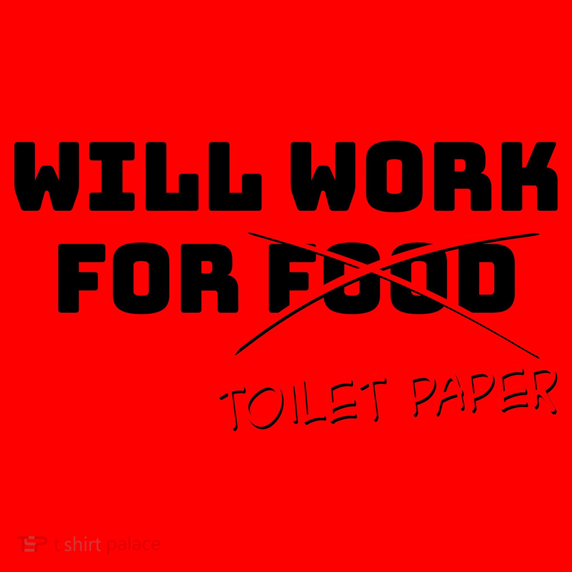 Funny Will Work For Toilet Paper Santa Hat