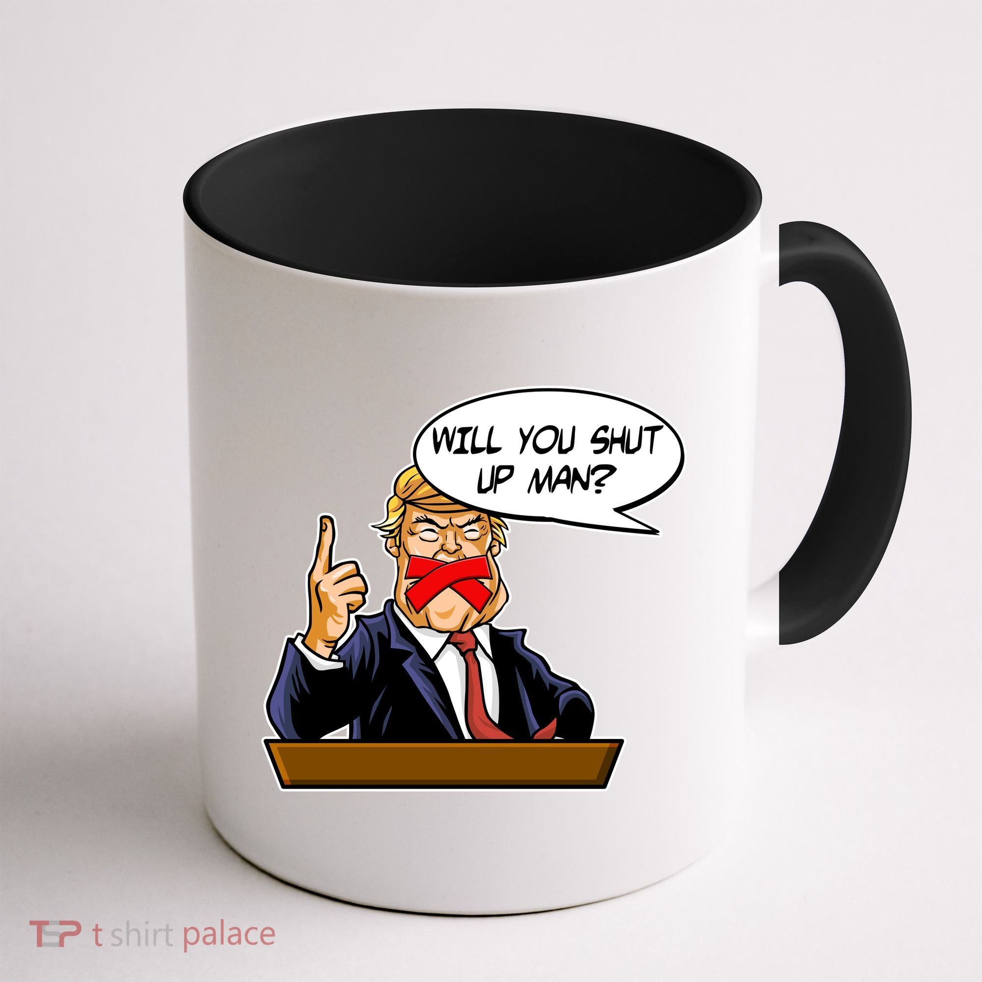 Funny Will You Shut Up Man Biden vs Trump Debate Comic Coffee Mug