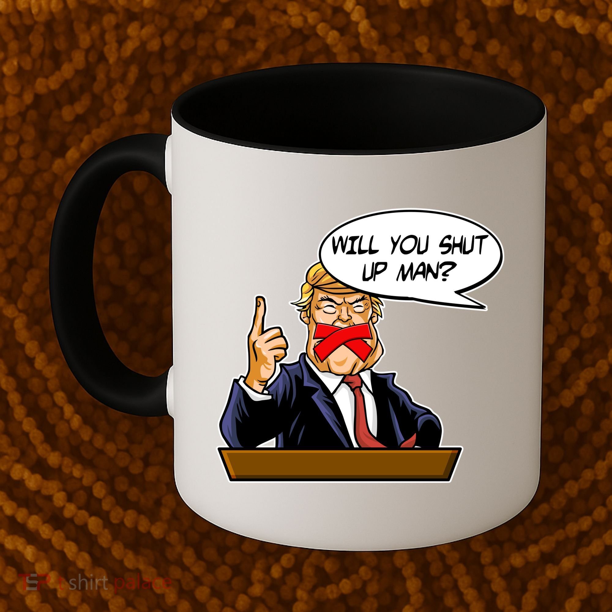 Funny Will You Shut Up Man Biden vs Trump Debate Comic Coffee Mug
