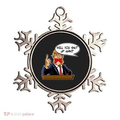 Funny Will You Shut Up Man Biden vs Trump Debate Comic Ornament