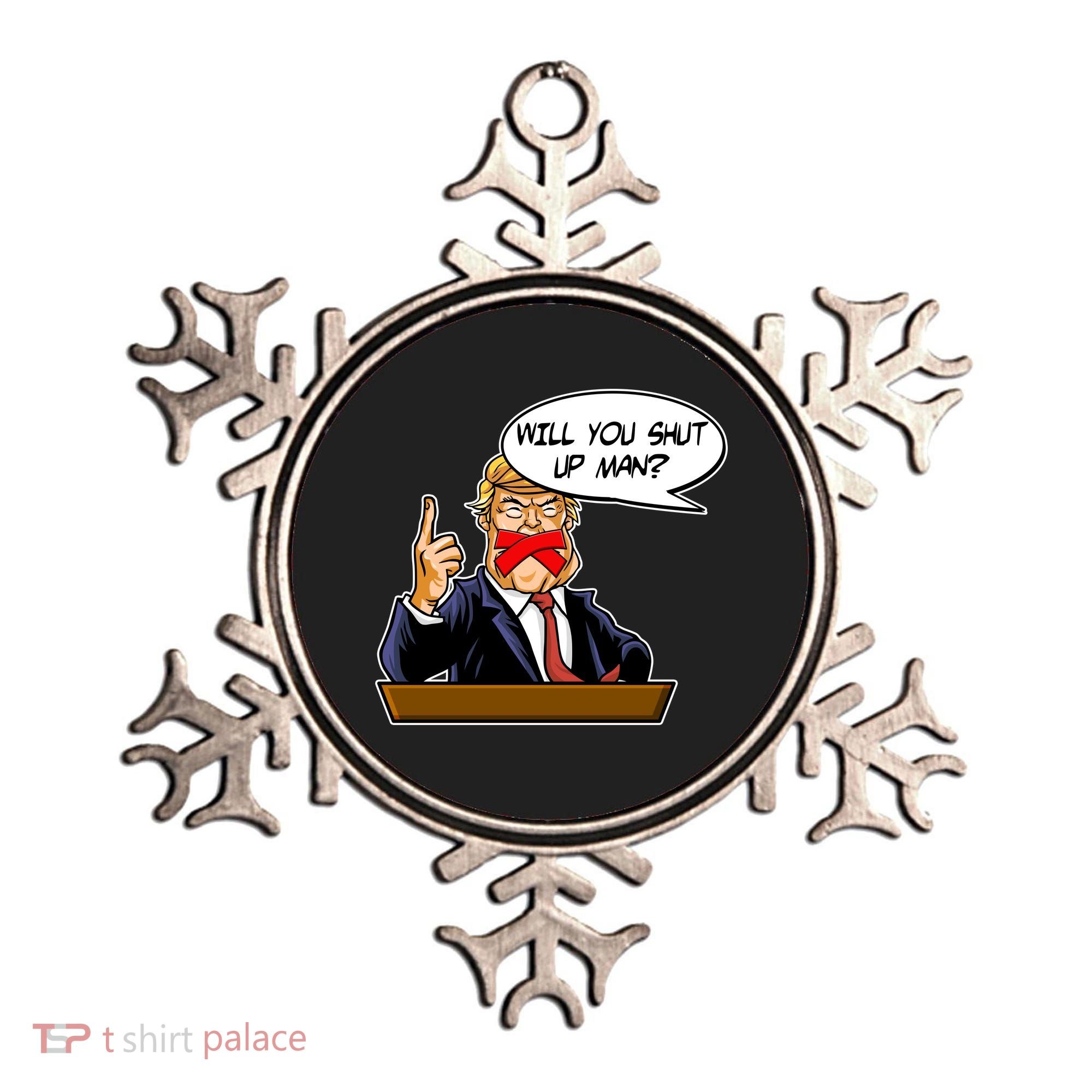 Funny Will You Shut Up Man Biden vs Trump Debate Comic Ornament