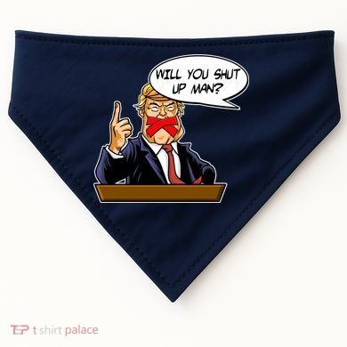 Funny Will You Shut Up Man Biden vs Trump Debate Comic USA-Made Doggie Bandana