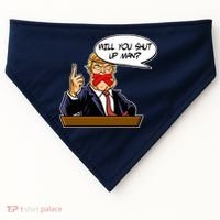 Funny Will You Shut Up Man Biden vs Trump Debate Comic USA-Made Doggie Bandana thumb 0