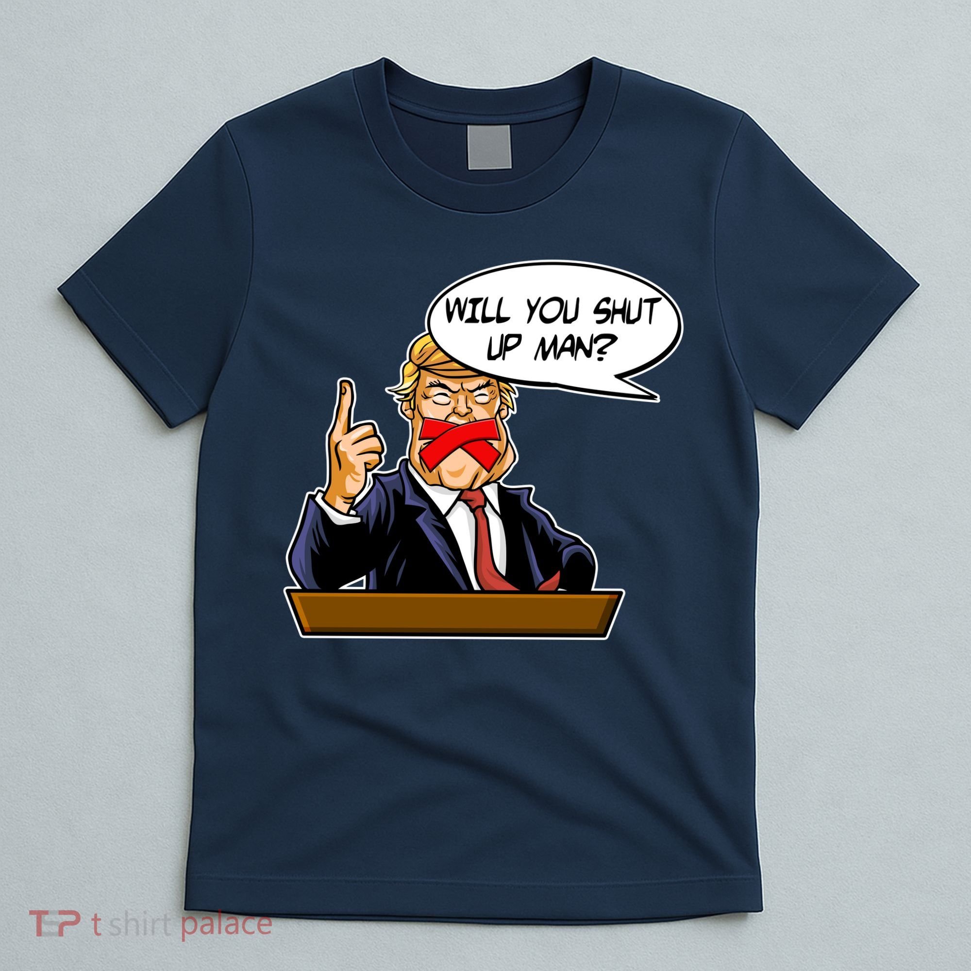 Funny Will You Shut Up Man Biden vs Trump Debate Comic T-Shirt
