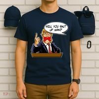 Funny Will You Shut Up Man Biden vs Trump Debate Comic T-Shirt thumb 6