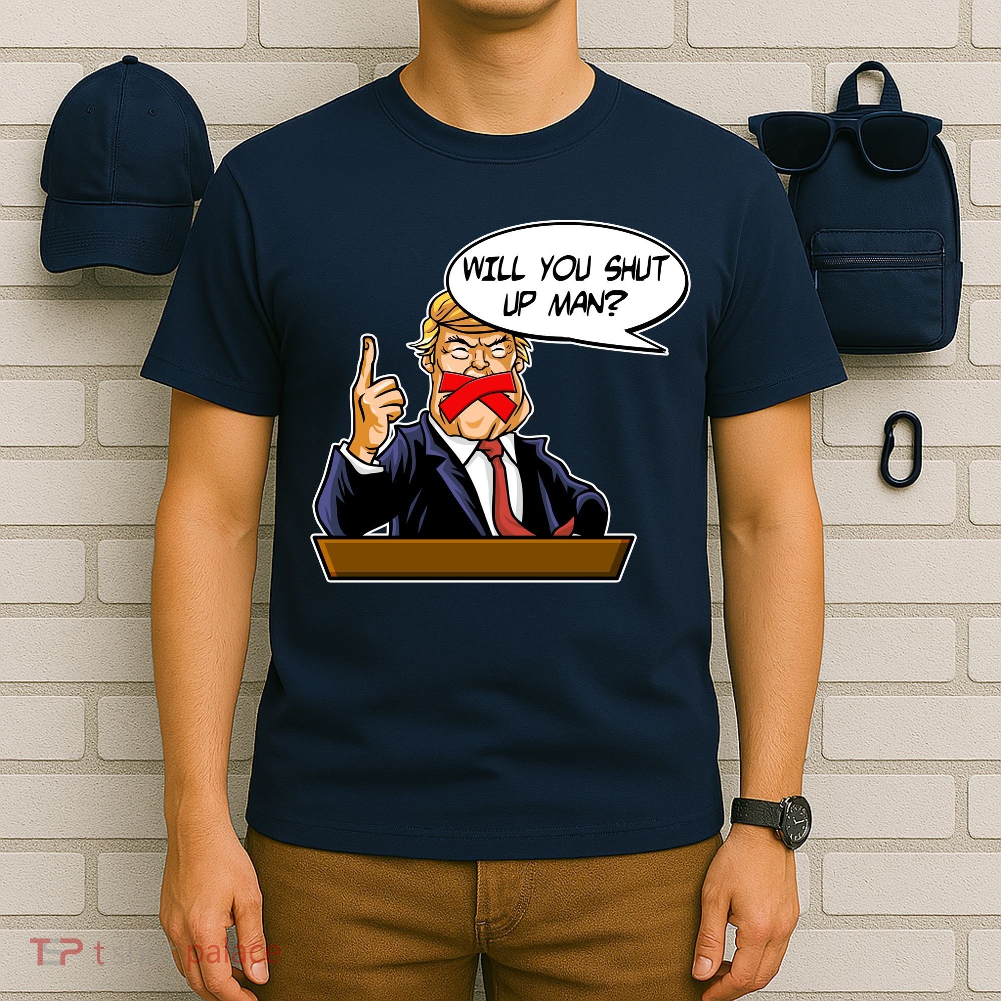 Funny Will You Shut Up Man Biden vs Trump Debate Comic T-Shirt