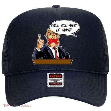Funny Will You Shut Up Man Biden vs Trump Debate Comic Hat