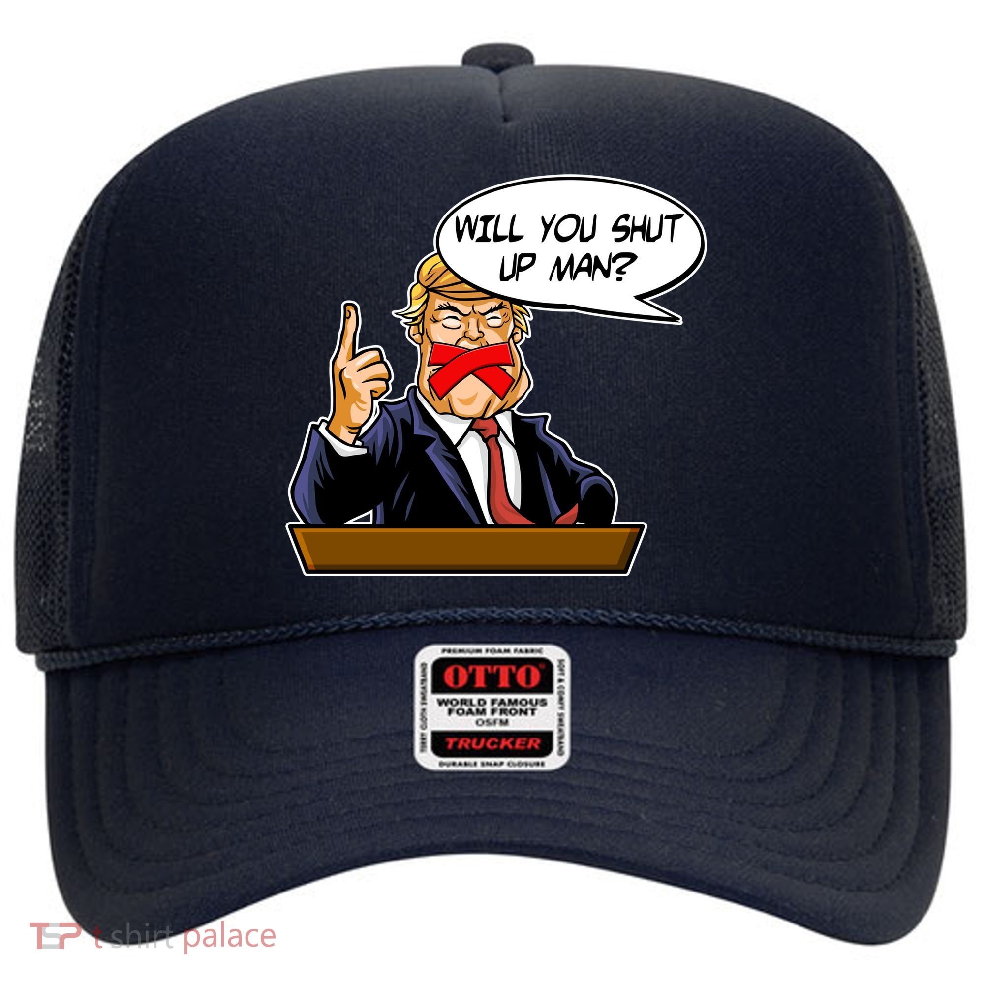 Funny Will You Shut Up Man Biden vs Trump Debate Comic Hat