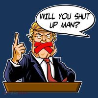 Funny Will You Shut Up Man Biden vs Trump Debate Comic Hat thumb 2
