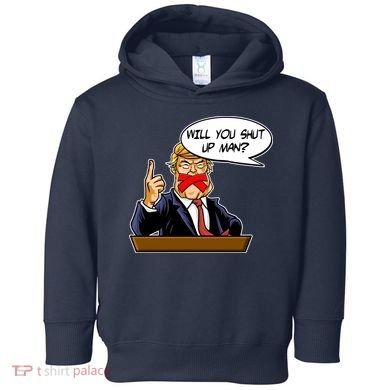 Funny Will You Shut Up Man Biden vs Trump Debate Comic Toddler Hoodie