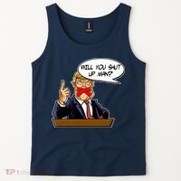 Funny Will You Shut Up Man Biden vs Trump Debate Comic Tank Top thumb 2