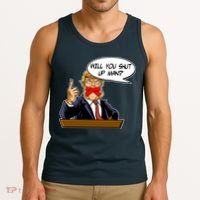 Funny Will You Shut Up Man Biden vs Trump Debate Comic Tank Top thumb 3