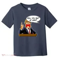 Funny Will You Shut Up Man Biden vs Trump Debate Comic Toddler T-Shirt thumb 0