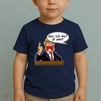 Funny Will You Shut Up Man Biden vs Trump Debate Comic Toddler T-Shirt thumb 2