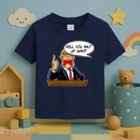 Funny Will You Shut Up Man Biden vs Trump Debate Comic Toddler T-Shirt thumb 3