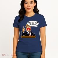 Funny Will You Shut Up Man Biden vs Trump Debate Comic Women's T-Shirt thumb 4