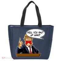 Funny Will You Shut Up Man Biden vs Trump Debate Comic Tote Bag thumb 0