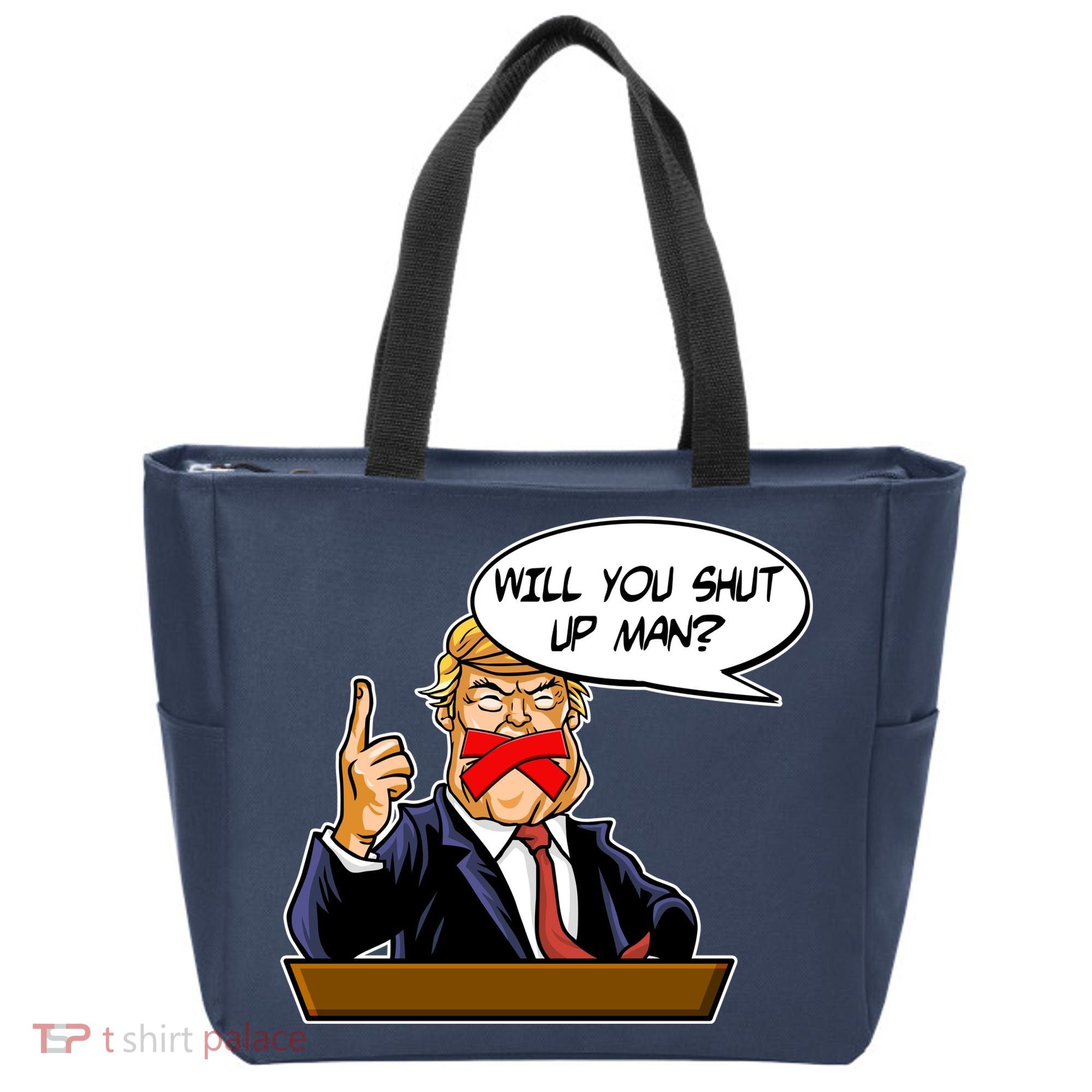 Funny Will You Shut Up Man Biden vs Trump Debate Comic Tote Bag