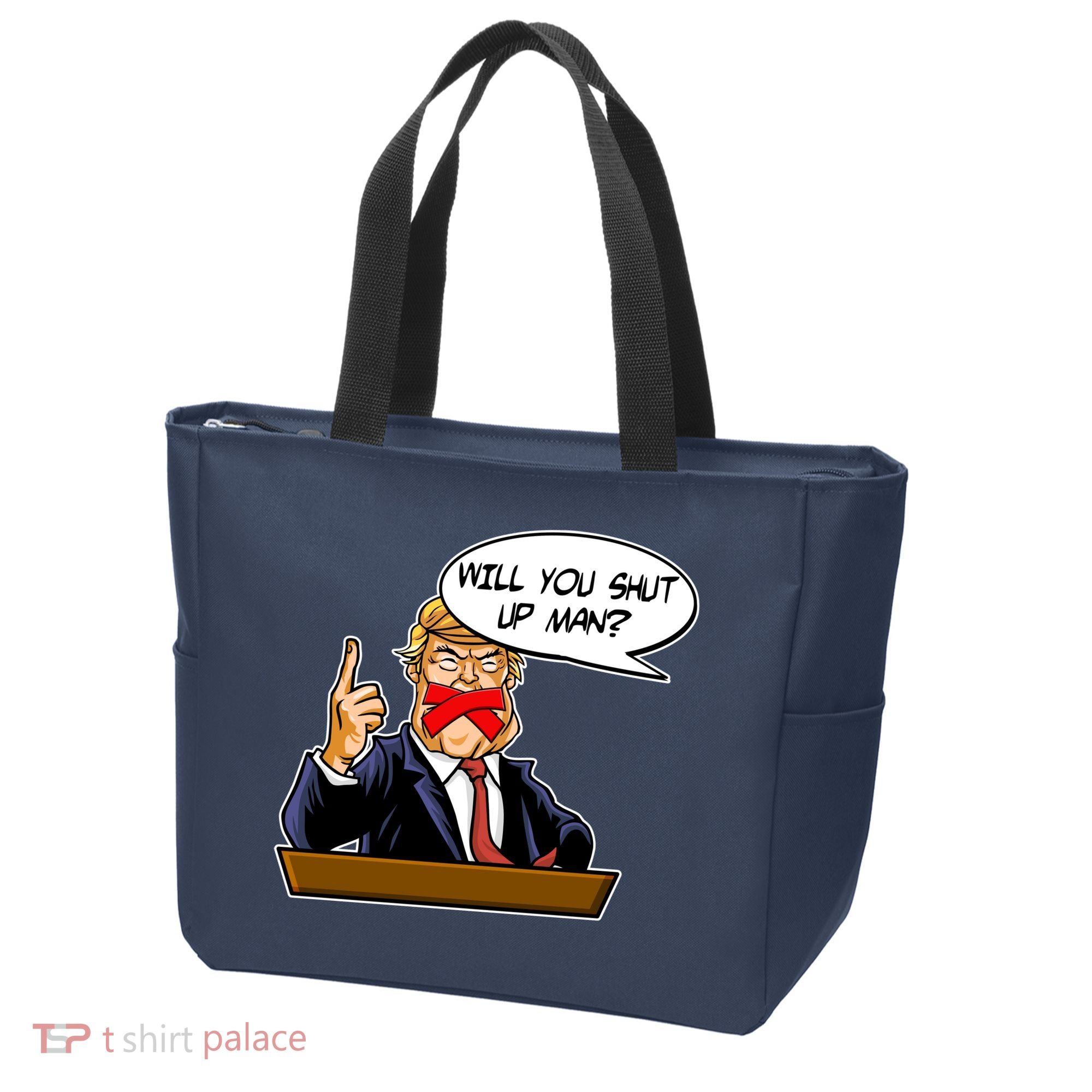 Funny Will You Shut Up Man Biden vs Trump Debate Comic Tote Bag