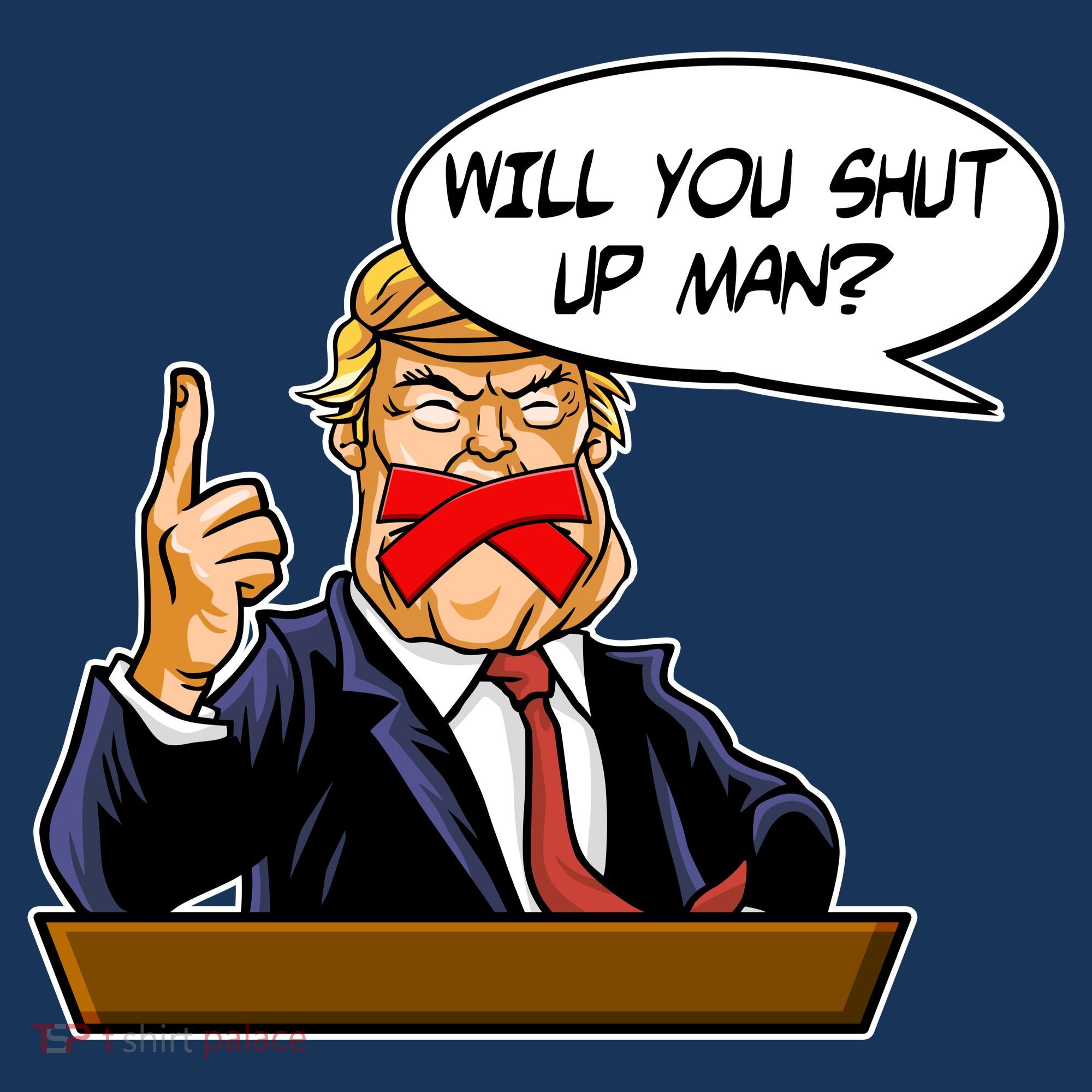 Funny Will You Shut Up Man Biden vs Trump Debate Comic Tote Bag