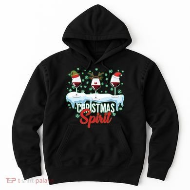 Funny Wine Christmas Spirit Hoodie