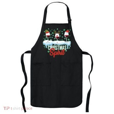 Funny Wine Christmas Spirit Apron