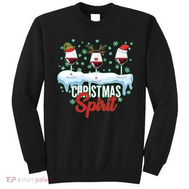 Funny Wine Christmas Spirit Sweatshirt