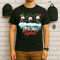 Funny Wine Christmas Spirit T-Shirt thumb 6