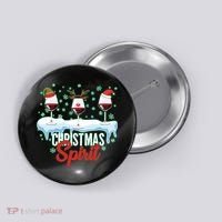 Funny Wine Christmas Spirit Button thumb 0