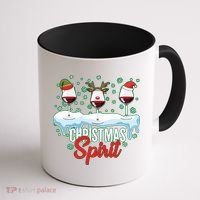 Funny Wine Christmas Spirit Coffee Mug thumb 1