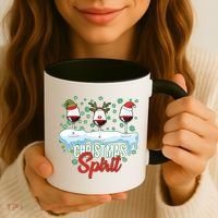 Funny Wine Christmas Spirit Coffee Mug thumb 3