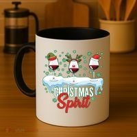 Funny Wine Christmas Spirit Coffee Mug thumb 4