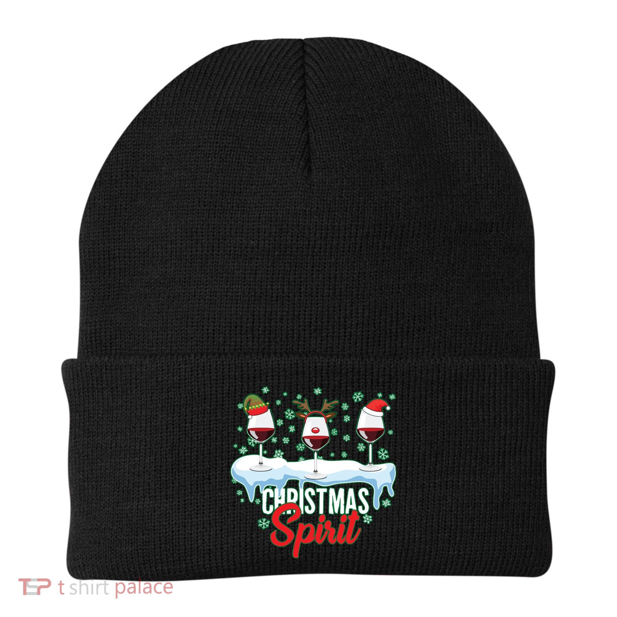 Funny Wine Christmas Spirit Beanie